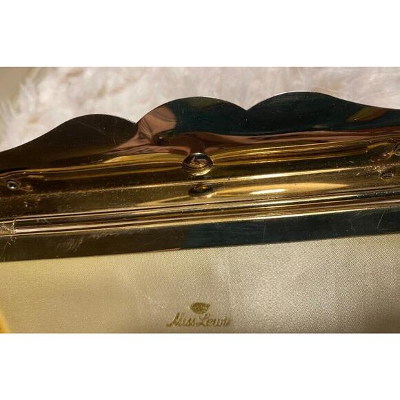Vtg Miss Lewis Clutch Gold Evening bag - Picture 8 of 9